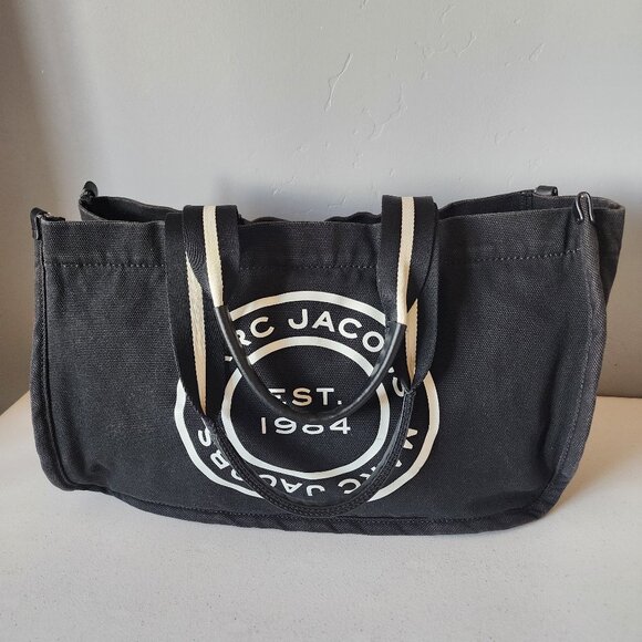 Marc Jacobs Black Denim Tote "EUC" - Picture 13 of 16